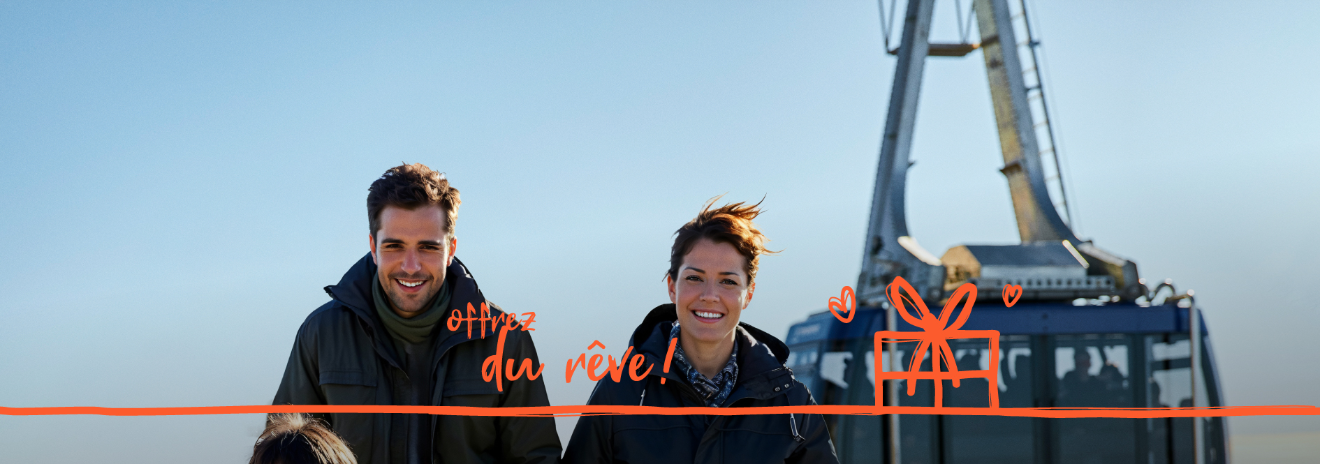 Famille qui profite d’un cadeau plein de rêve