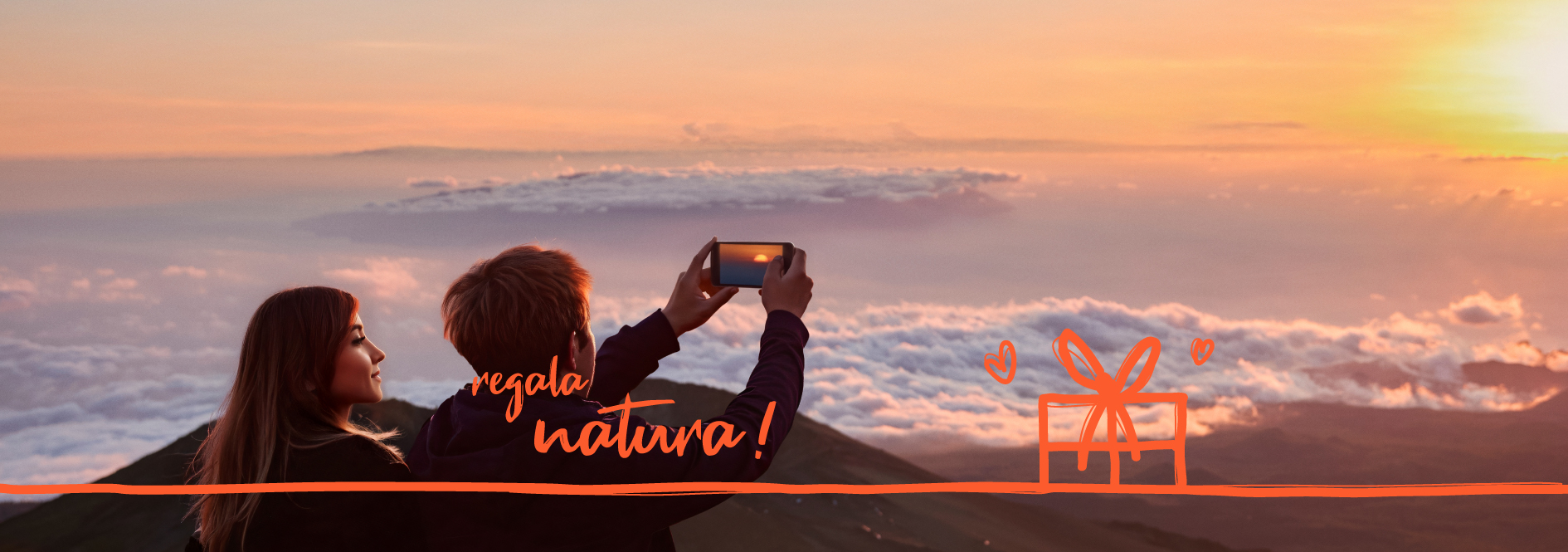 Persone che usufruiscono del loro regalo per godere della natura