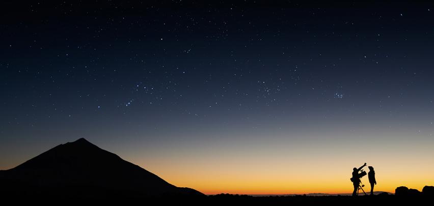 Observación astronómica en el Teide