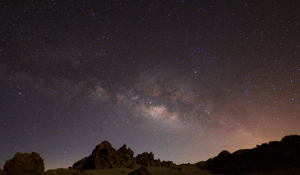Observar las estrellas en Tenerife - via lactea desde el Teide