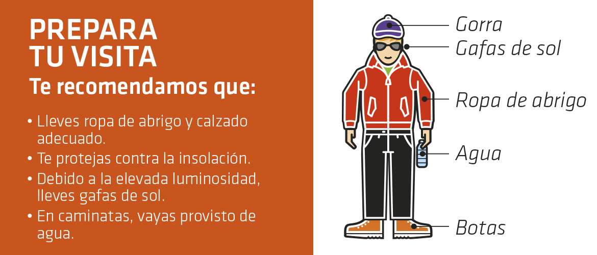 Recomendaciones de atuendo y avituallamiento para visitar el Parque Nacional del Teide Recomendaciones de atuendo y avituallamiento para visitar el Parque Nacional del Teide