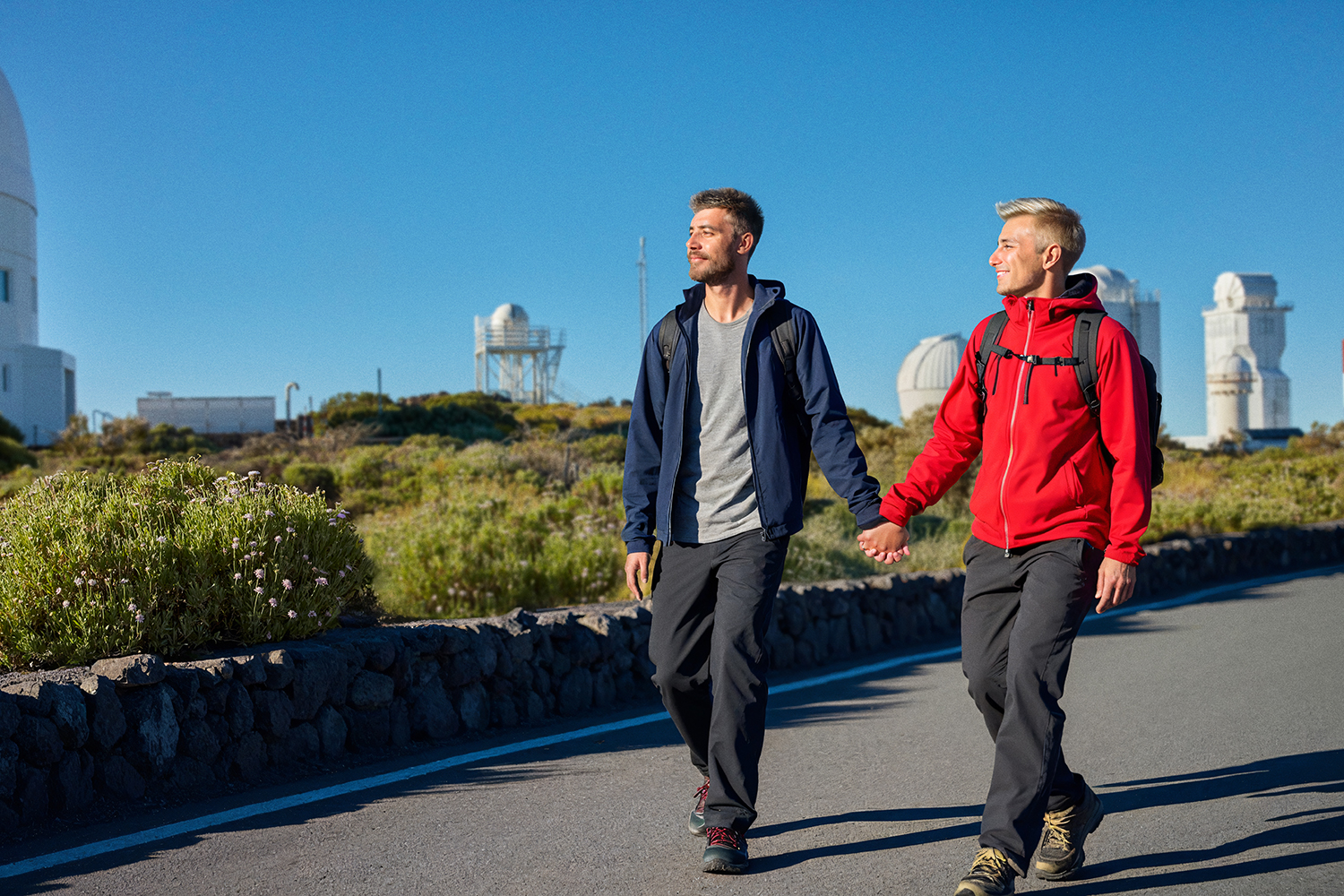 Visitors enjoying a guided tour of the Teide Observatory