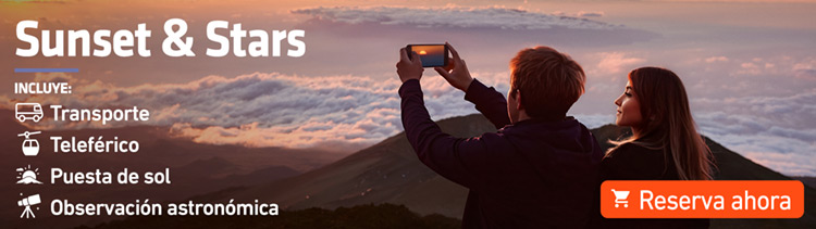 Excursión para ver el atardecer y las estrellas en el Teide Excursión para ver el atardecer y las estrellas en el Teide