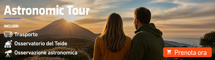 Escursione sul Teide con visita dell'Osservatorio e osservazione delle stelle Escursione sul Teide con visita dell'Osservatorio e osservazione delle stelle