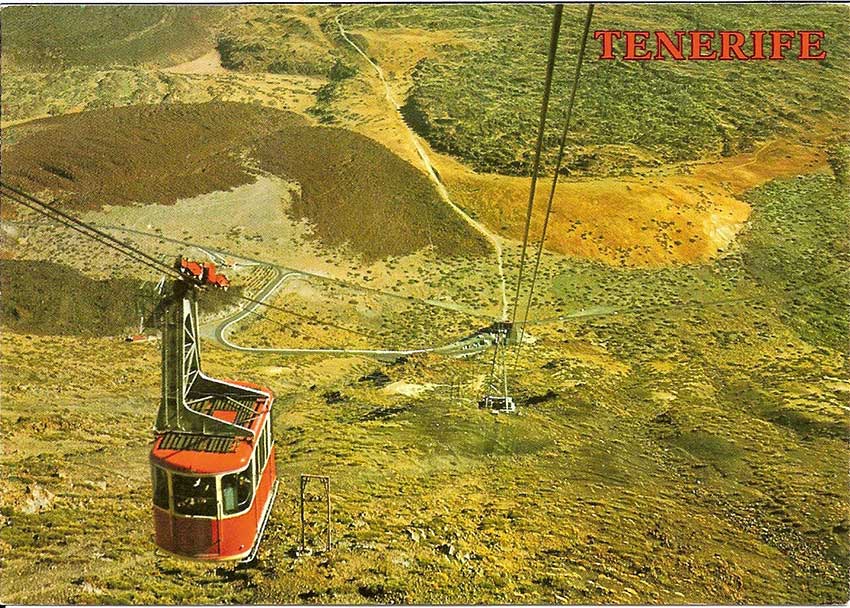 Trazado de la línea del teleférico del Teide Trazado de la línea del teleférico del Teide