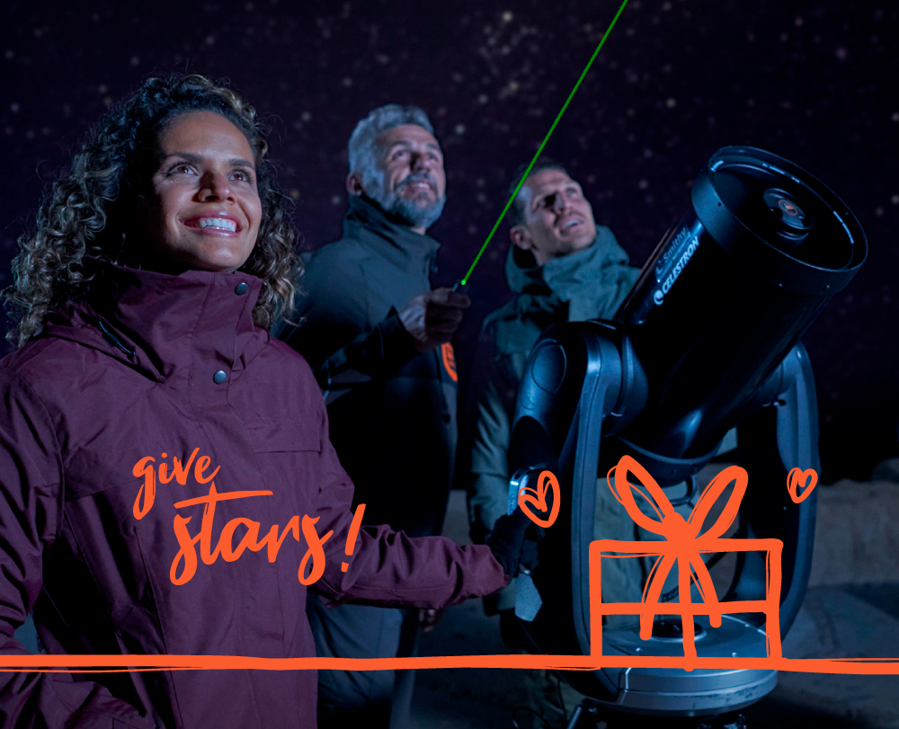 People enjoying their stargazing gift